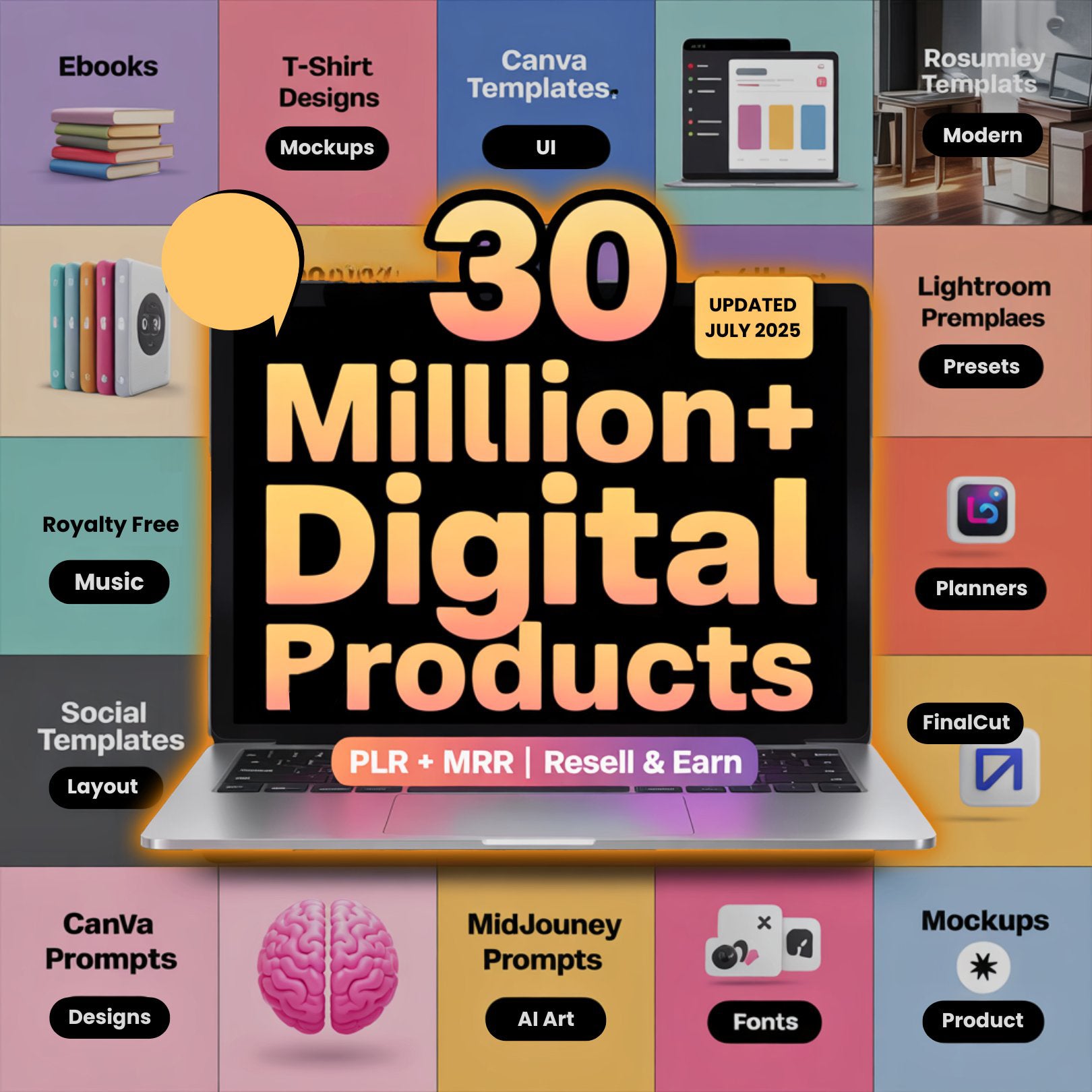 30 Million+ Resell Digital Products Bundle (PLR + MRR)